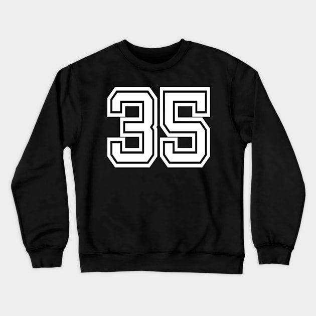 Number 35 for a sports team, group, or community Crewneck Sweatshirt by DariBangAngga